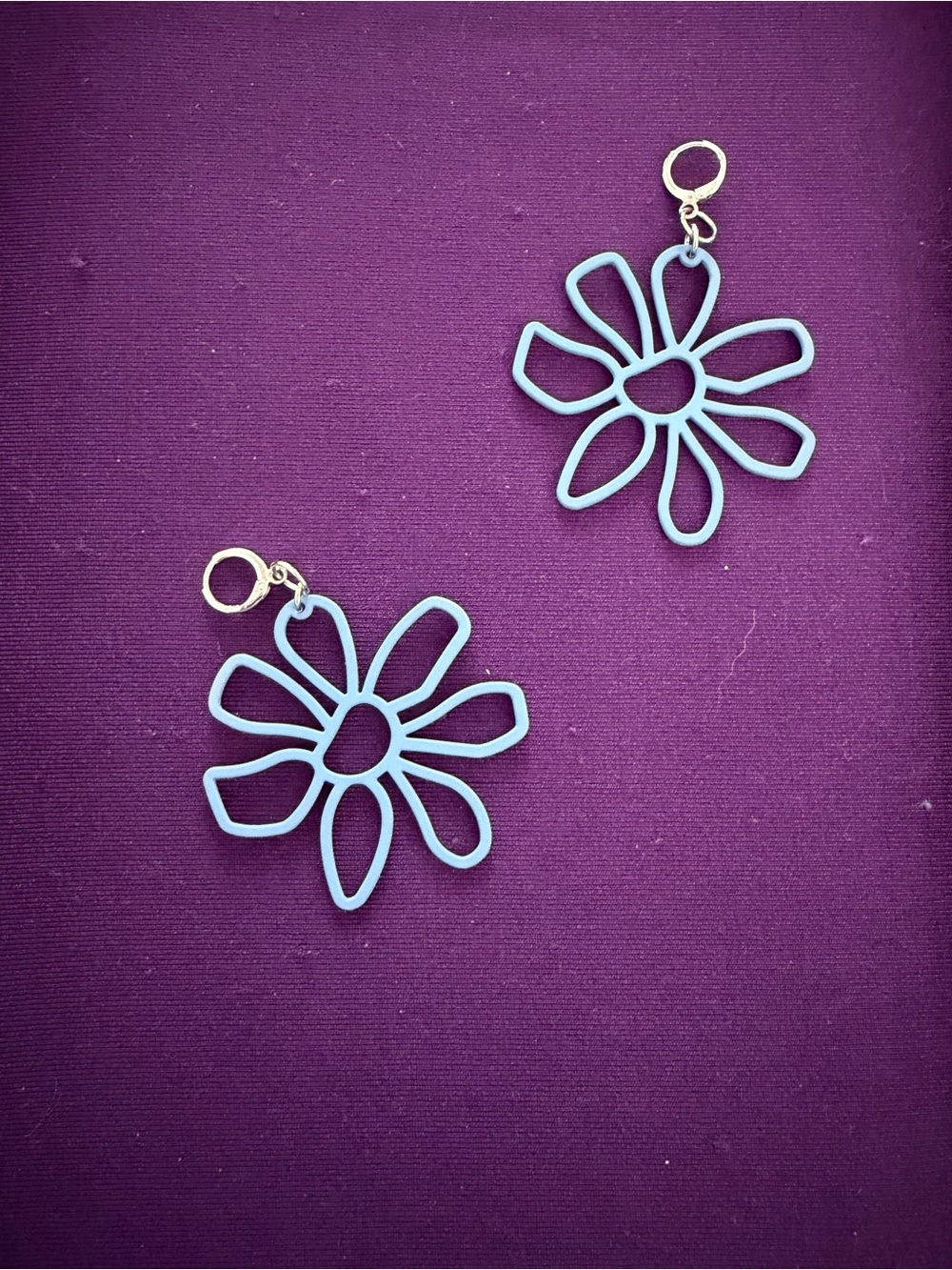 Light Blue Flower earrings